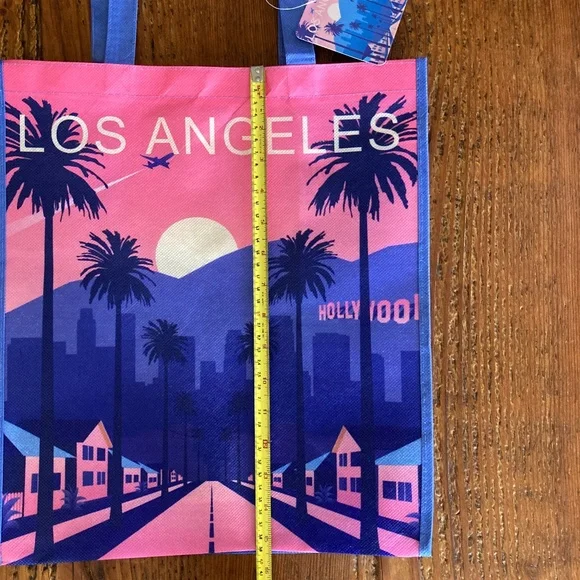 Los Angeles Reusable Tote Bag Recycled from Plastic Bottles Whole Foods - Picture 5 of 5